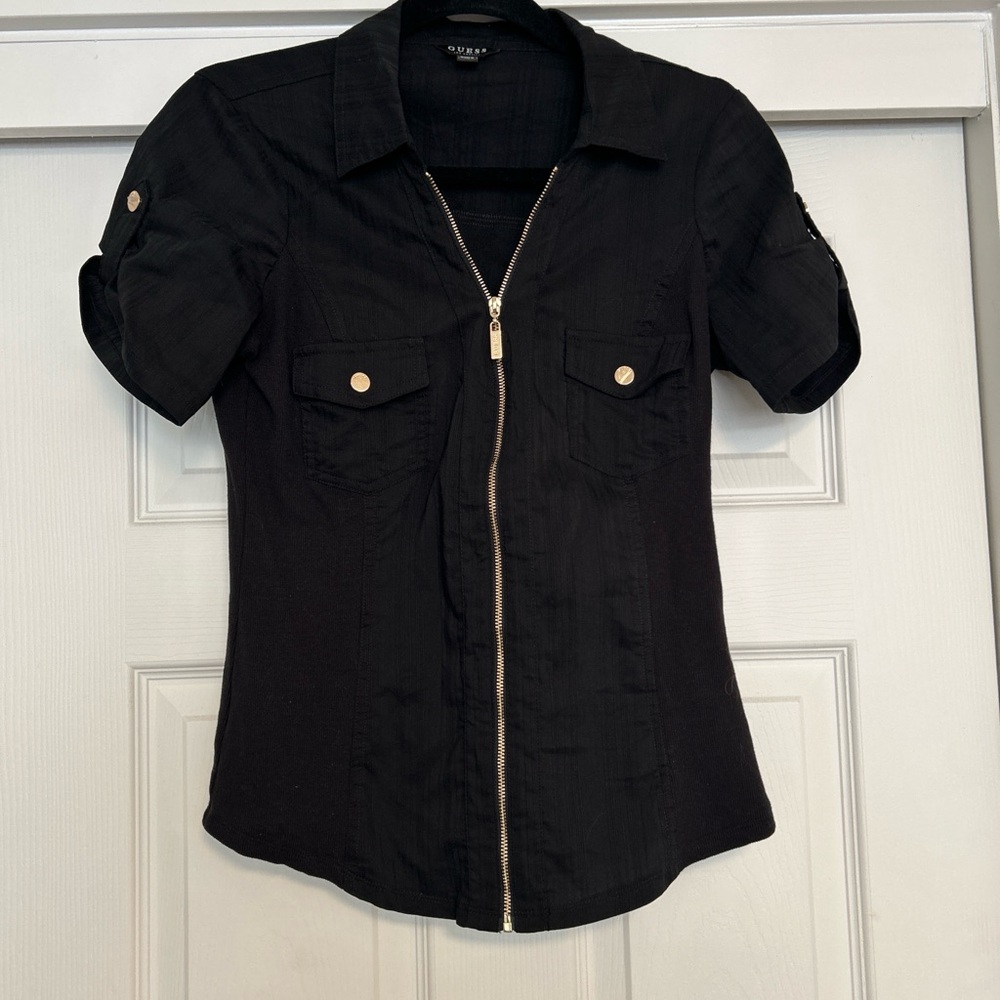 Guess Black Collared Shirt